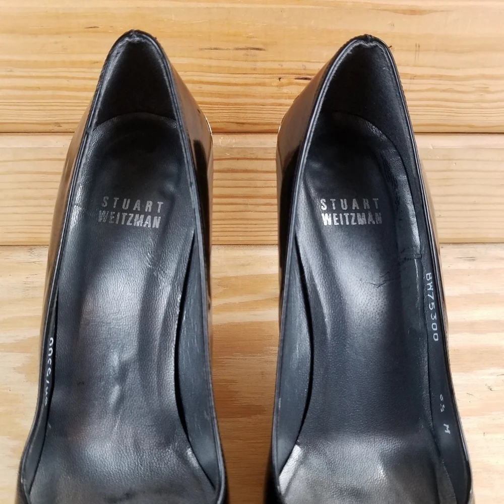 Stuart Weitzman 6.5 US Slip on Leather Stiletto High Heels Pumps